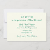 ウェストバージニア図解入りの、写真付きの州の地図の移動中のお知らせ (裏面)