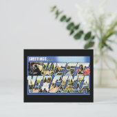 ウェストバージニア州からのヴィンテージの挨拶 ポストカード (スタンド正面)