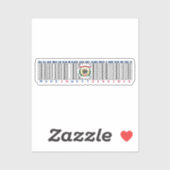 ウェストバージニア州で作成バーコードフラグ州のプライド シール (シート)