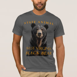 ウェストバージニア州の動物 ブラックベア Tシャツ