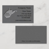 ウェストバージニア州の名刺が石の外観を彫った 名刺 (正面/裏面)