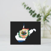 ウェストバージニア州の地図 ポストカード (スタンド正面)