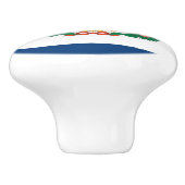 ウェストバージニア州の旗とセラミックノブの引っ張り州 セラミックノブ (側面)