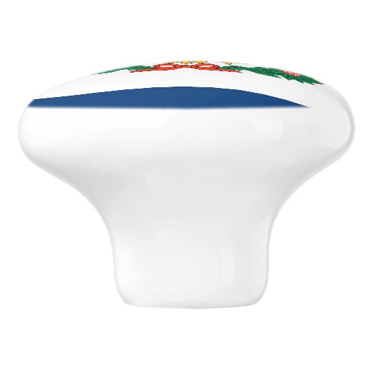 ウェストバージニア州の旗とセラミックノブの引っ張り州 セラミックノブ (側面)