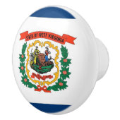 ウェストバージニア州の旗とセラミックノブの引っ張り州 セラミックノブ (右)