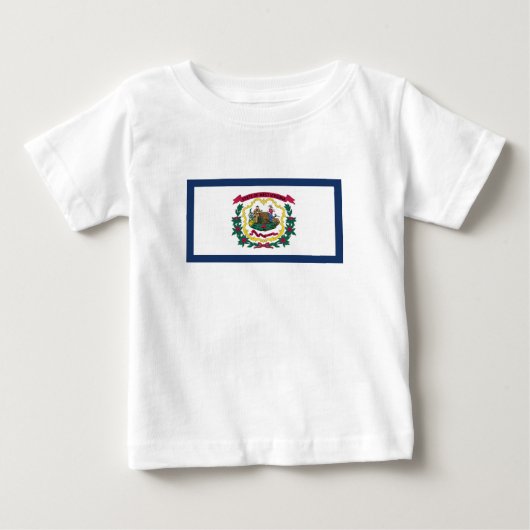 ウェストバージニア州の旗 ベビーTシャツ (正面)