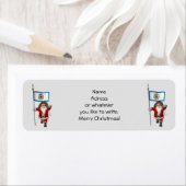 ウェストバージニア州の看板を持つサンタクロース ラベル (インサイチュ)