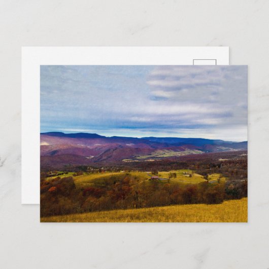 ウェストバージニア州の秋のドイツ渓谷 ポストカード (正面/裏面)