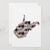 ウェストバージニア州の結婚式装飾 招待状 (正面/裏面)