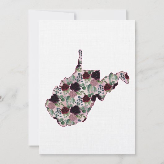 ウェストバージニア州の結婚式装飾 招待状 (正面)