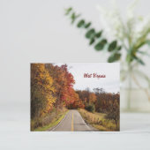 ウェストバージニア州の美しい秋の色 ポストカード (スタンド正面)