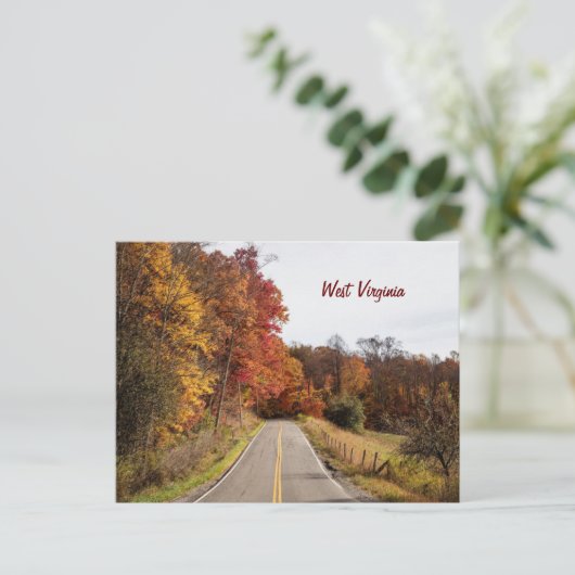 ウェストバージニア州の美しい秋の色 ポストカード (スタンド正面)