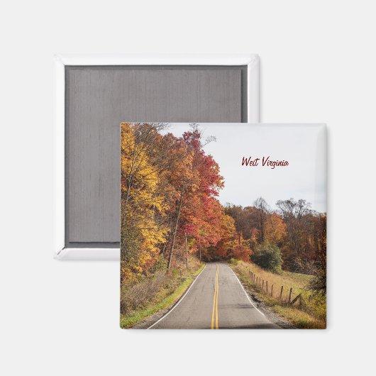 ウェストバージニア州の美しい秋の色 マグネット (正面/裏面)