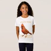 ウェストバージニア州の鳥 コモンコーディナル Tシャツ (正面フル)