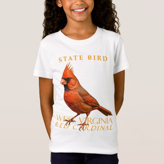 ウェストバージニア州の鳥 コモンコーディナル Tシャツ (正面)