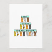 ウェストバージニア州のCartoon Catsのハッピーバースデー ポストカード (正面)