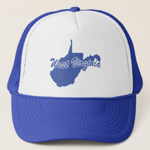 ウェストバージニア州のShape Trucker Hatの州 キャップ