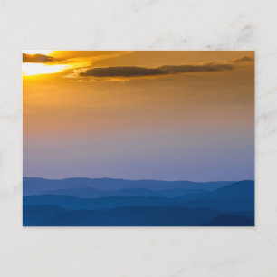 ウェストバージニア州アレゲニー山脈の夕日 ポストカード