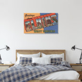 ウェストバージニア州エルキンス – ラージレターシーン キャンバスプリント (インサイチュ (寝室))