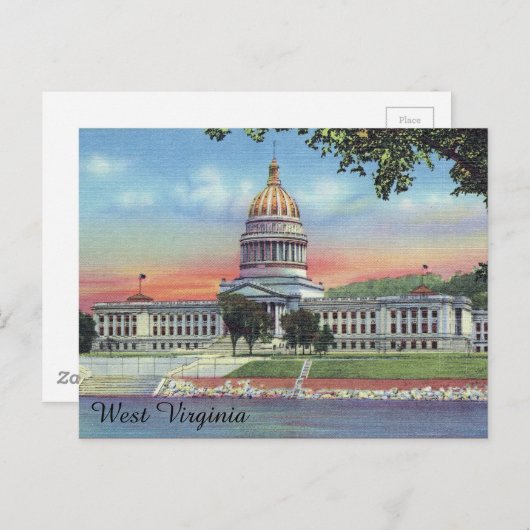 ウェストバージニア州キャピトル ポストカード (正面/裏面)