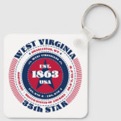 ウェストバージニア州キーチェーン キーホルダー (裏面)