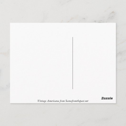 ウェストバージニア州クラークスバーグからの挨拶！レトロ ポストカード (裏面)