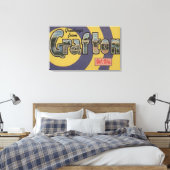 ウェストバージニア州グラフトン – ラージレターシーン キャンバスプリント (インサイチュ (寝室))