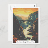 ウェストバージニア州ニューリバー渓谷国立公園 ポストカード (正面/裏面)