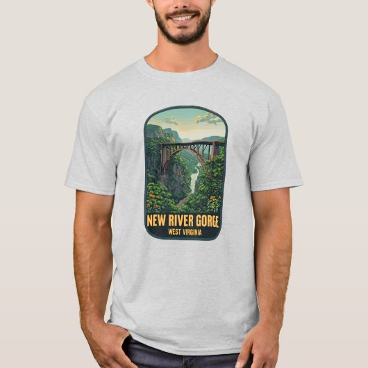 ウェストバージニア州ニューリバー渓谷 Tシャツ (正面)