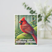 ウェストバージニア州バードノーザン（鳥）ショウジョウコウカンチョウ ポストカード (スタンド正面)