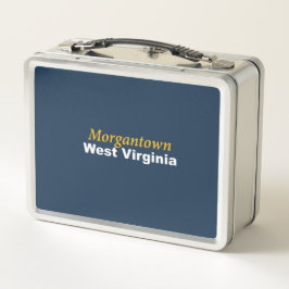 ウェストバージニア州モーガンタウン金属弁当箱 メタルランチボックス