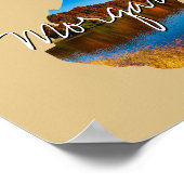 ウェストバージニア州写真の挿入と町名 ポスター (角)