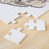 ウェストバージニア州型ヴァージニアヴィンテージ写真の地図 ジグソーパズル (側面)