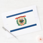 ウェストバージニア州州公式国旗のステッカー 長方形シール (封筒)