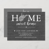 ウェストバージニア州引っ越しアナウンスポストカード 案内ポストカード (正面/裏面)