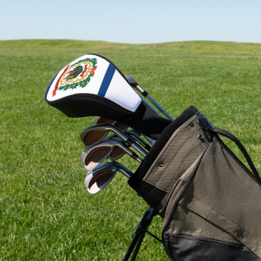 ウェストバージニア州旗とゴルフドライバーカバー州 ゴルフヘッドカバー (インサイチュ)