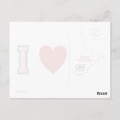 ウェストバージニア州旗とハート ポストカード (裏面)