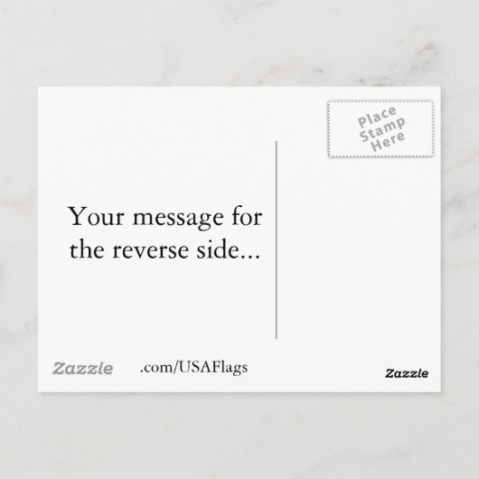 ウェストバージニア州旗の地図 ポストカード (裏面)