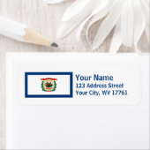 ウェストバージニア州旗の差出人住所ラベル ラベル (インサイチュ)