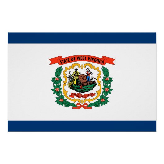 ウェストバージニア州旗の愛国的なポスター ポスター (正面)