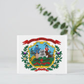 ウェストバージニア州旗はがき ポストカード (スタンド正面)