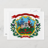 ウェストバージニア州旗はがき ポストカード (正面/裏面)