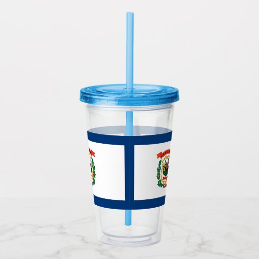 ウェストバージニア州旗を持つアクリルタンブラー アクリルタンブラー (右)