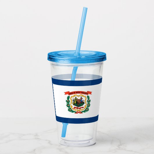 ウェストバージニア州旗を持つアクリルタンブラー アクリルタンブラー (裏面)