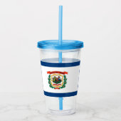 ウェストバージニア州旗を持つアクリルタンブラー アクリルタンブラー (正面)