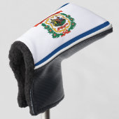 ウェストバージニア州旗を持つゴルフパターカバー州 ゴルフヘッドカバー (3/4 正面)