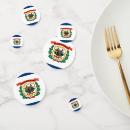 ウェストバージニア州旗を持つテーブル紙吹雪 コンフェッティ