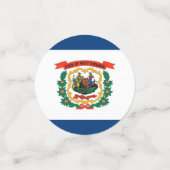 ウェストバージニア州旗を持つテーブル紙吹雪 コンフェッティ (スモール正面)