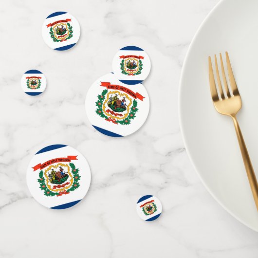 ウェストバージニア州旗を持つテーブル紙吹雪 コンフェッティ (グループ)