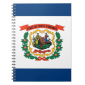 ウェストバージニア州旗を持つノート州 ノートブック (正面)